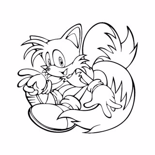Sonic coloring page 3