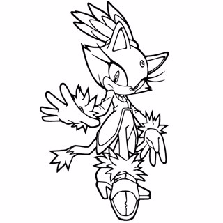 Sonic coloring page 4