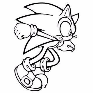 Sonic coloring page 7