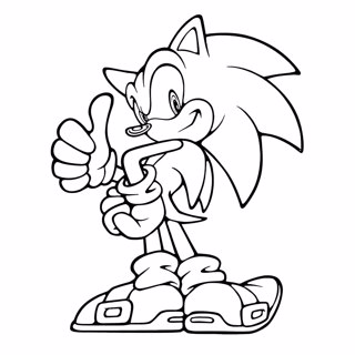 Sonic coloring page 10