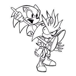 Sonic coloring page 11