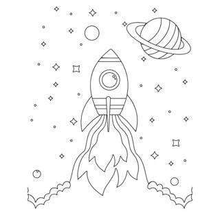 Journey to the Stars: A Rocket's Adventure in Space