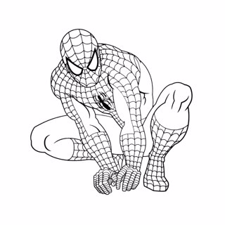Spiderman coloring page 1