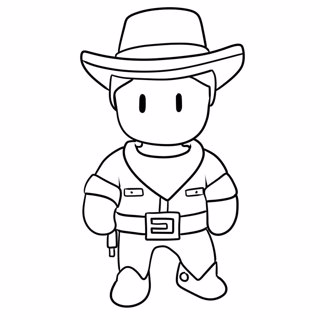 Adventurer's Journey: Stumble Guys Cowboy Character