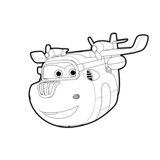 Super Wings coloring page 4