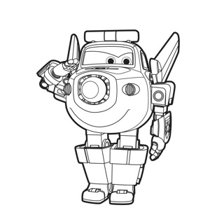 Super Wings coloring page 7