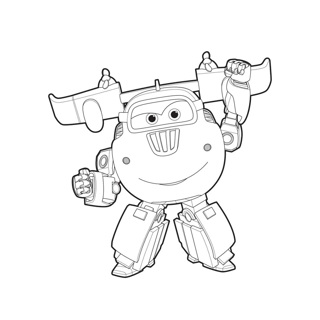 Super Wings coloring page 10