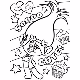 Trolls coloring page 6