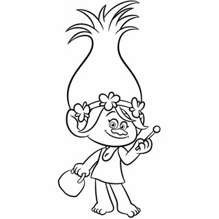 Trolls coloring page 7