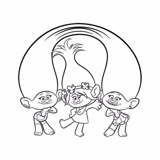 Trolls coloring page 9
