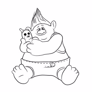 Trolls coloring page 12