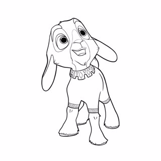 Adorable Character from Wish: Cartoon Goat Illustration