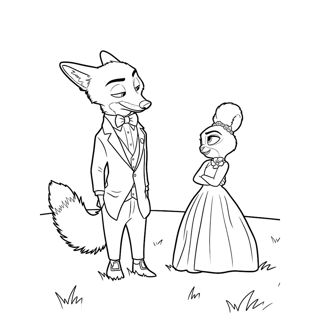 An Elegant Evening in Zootropolis: Nick and Judy's Formal Encounter